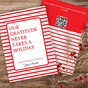 Cartes Pour Fêtes Annuelles Code QR personnalisé pour Noël d'entreprise