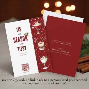 Cartes Pour Fêtes Annuelles Code qr vidéo personnel minimal moderne de Noël