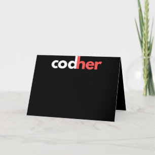 Cartes Pour Fêtes Annuelles Codher Girl Programmer Femmes Ingénieur de tige Am