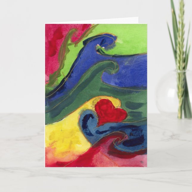 Cartes Pour Fêtes Annuelles Coeur (Devant)