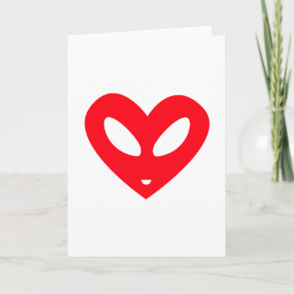Cartes Pour Fêtes Annuelles Coeur Alien