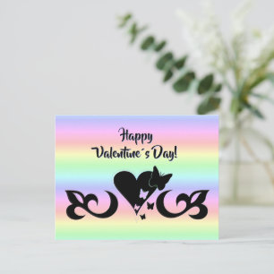 Cartes Pour Fêtes Annuelles Coeur avec papillon et Lily