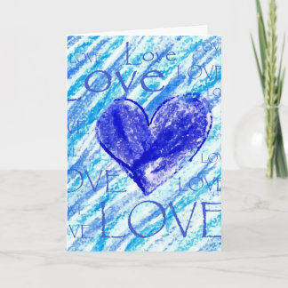 Cartes Pour Fêtes Annuelles Coeur bleu