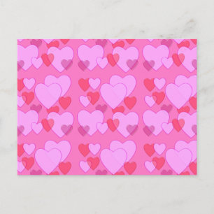 Cartes Pour Fêtes Annuelles Cœur brillant Fond rose de la Saint-Valentin