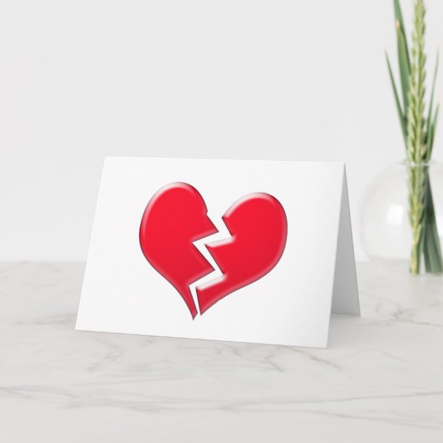 Cartes Pour Fêtes Annuelles Coeur brisé (Devant)