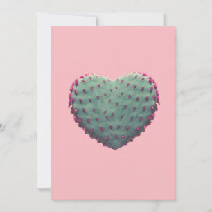 Cartes Pour Fêtes Annuelles Coeur Cactus