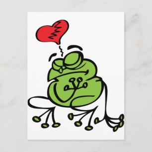 Cartes Pour Fêtes Annuelles Coeur cassé mou, grenouille anti-Saint-Valentin