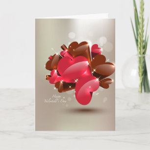 Cartes Pour Fêtes Annuelles Coeur chocolat doux