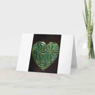 Cartes Pour Fêtes Annuelles Coeur d'amour vert