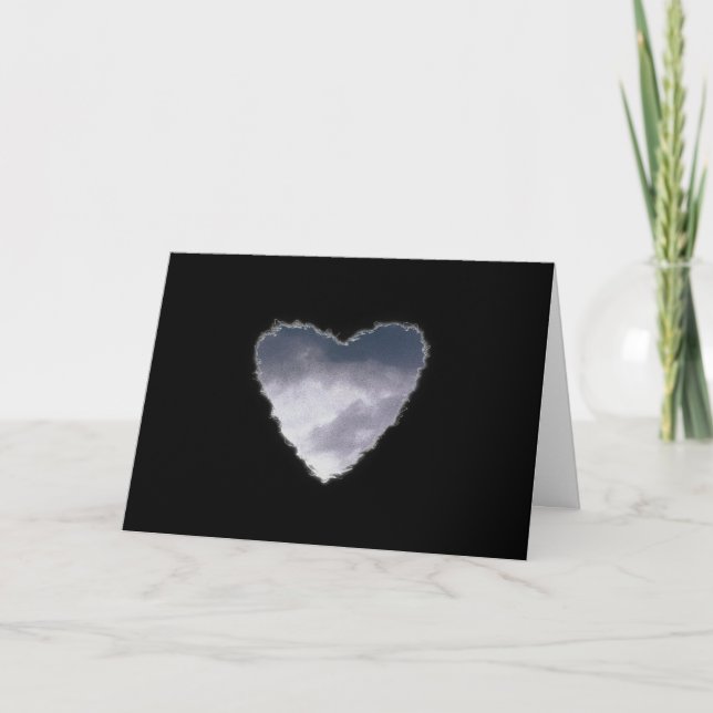 Cartes Pour Fêtes Annuelles Coeur dans les nuages Saint Valentin Amour (Devant)