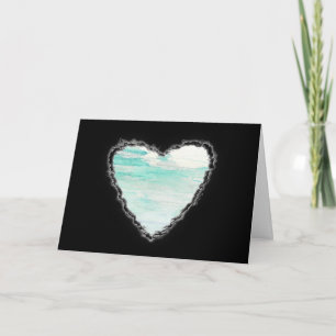 Cartes Pour Fêtes Annuelles Coeur dans les nuages Valentine Romance Love Card