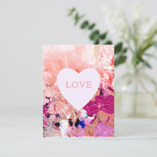 Cartes Pour Fêtes Annuelles Cœur de bonbon rose pêche LOVE 