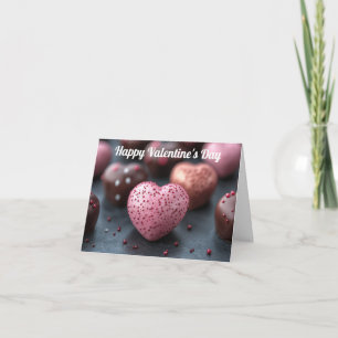 Cartes Pour Fêtes Annuelles Cœur de chocolat rose pour la Saint-Valentin