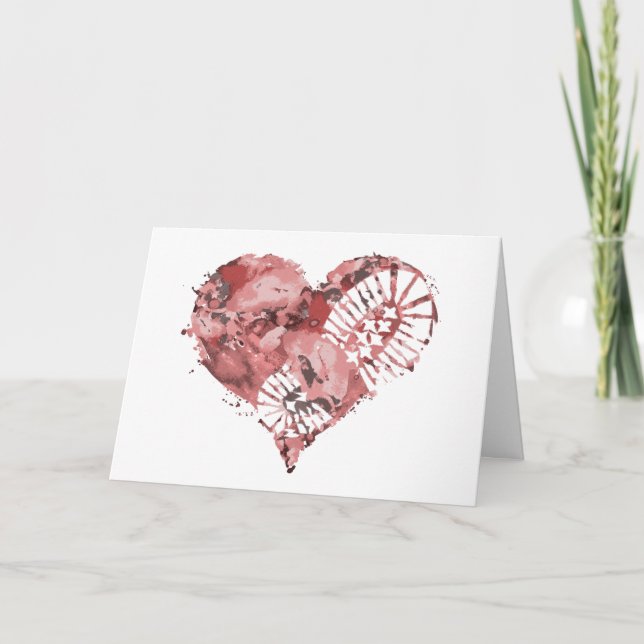 Cartes Pour Fêtes Annuelles coeur de démarrage (Devant)