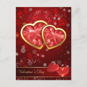 Cartes Pour Fêtes Annuelles Coeur de diamant de Valentines