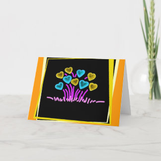 Cartes Pour Fêtes Annuelles coeur de fleurs