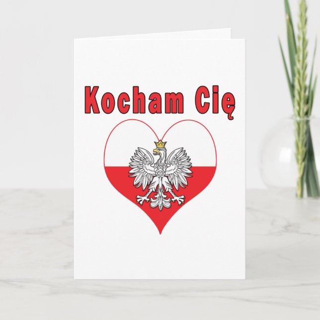 Cartes Pour Fêtes Annuelles Coeur de Kocham cie Eagle (Devant)