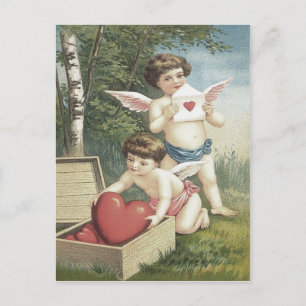 Cartes Pour Fêtes Annuelles Coeur de la boîte d'ange de Cherub Cupid Valentine