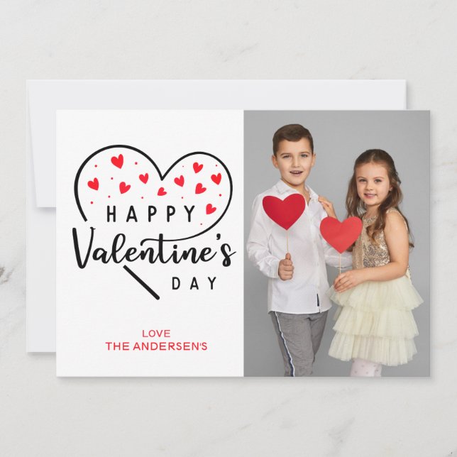 Cartes Pour Fêtes Annuelles Coeur de la Saint-Valentin (Devant)