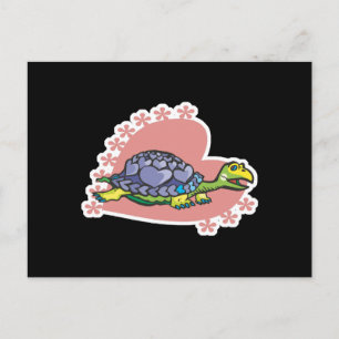 Cartes Pour Fêtes Annuelles cœur de la Saint-Valentin tortue