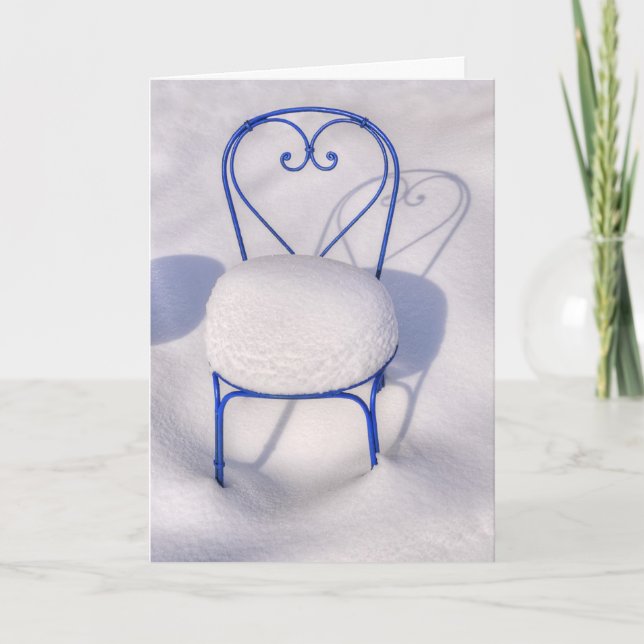 Cartes Pour Fêtes Annuelles Coeur de neige (Devant)