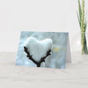 Cartes Pour Fêtes Annuelles Coeur de neige - customisé