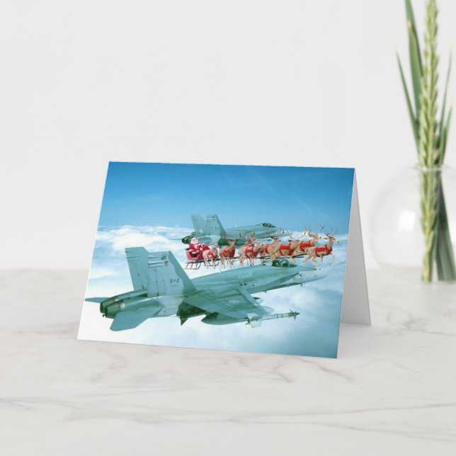 Cartes Pour Fêtes Annuelles Coeur de Noël militaire (Devant)