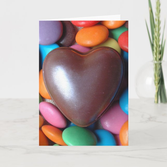 Cartes Pour Fêtes Annuelles Coeur de Smartie (Devant)