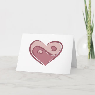 Cartes Pour Fêtes Annuelles coeur du yin yang