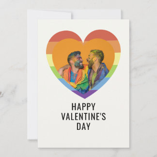 Cartes Pour Fêtes Annuelles Cœur élégant de la Saint-Valentin LGBT personnalis