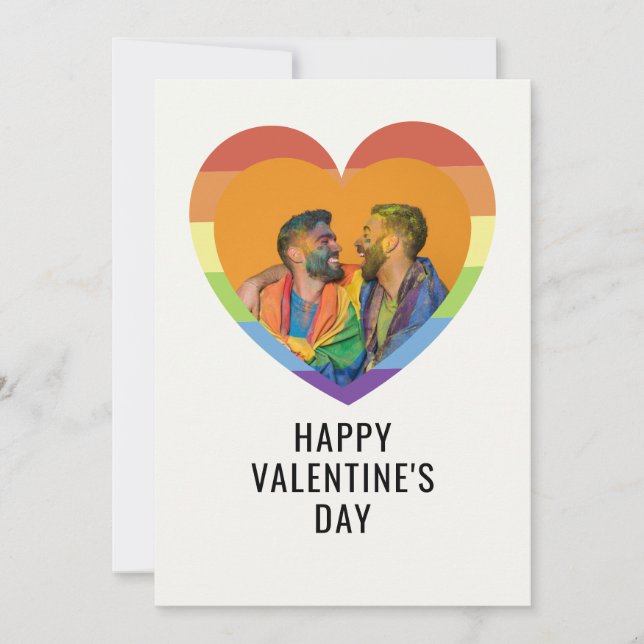 Cartes Pour Fêtes Annuelles Cœur élégant personnalisé pour la Saint-Valentin L (Devant)