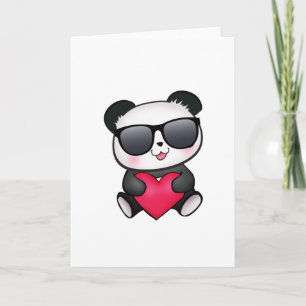 Cartes Pour Fêtes Annuelles Coeur frais de Saint-Valentin de lunettes de