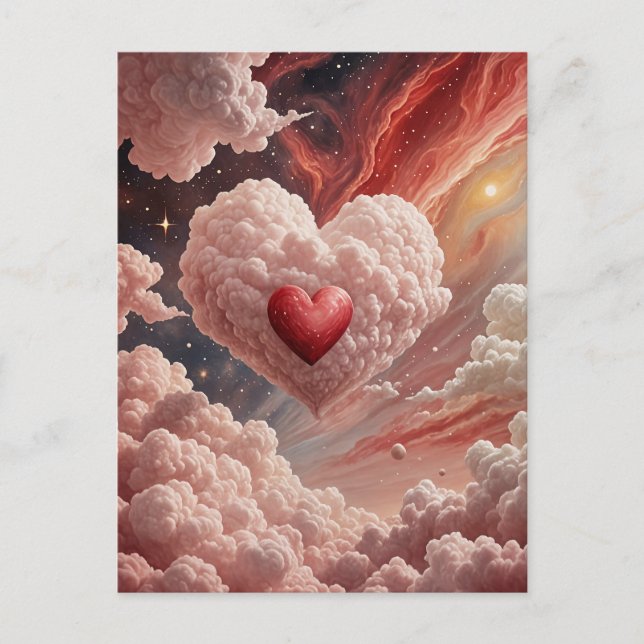 Cartes Pour Fêtes Annuelles Coeur galactique (Devant)