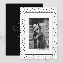 Cœur motif noir et blanc pour la Saint-Valentin