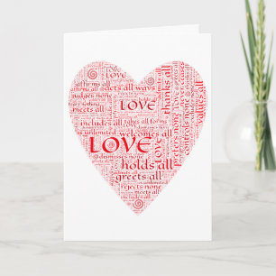 Cartes Pour Fêtes Annuelles Coeur ou Valentine honorant l'amour sans