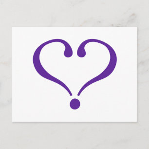 Cartes Pour Fêtes Annuelles Coeur ouvert en violet pour l'amour de la Saint Va