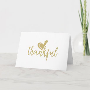 Cartes Pour Fêtes Annuelles cœur reconnaissant action de grâce
