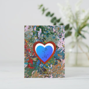 Cartes Pour Fêtes Annuelles Cœur Romantique Coloré 