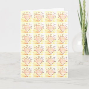 Cartes Pour Fêtes Annuelles coeur romantique et petit coeur d'amour verset