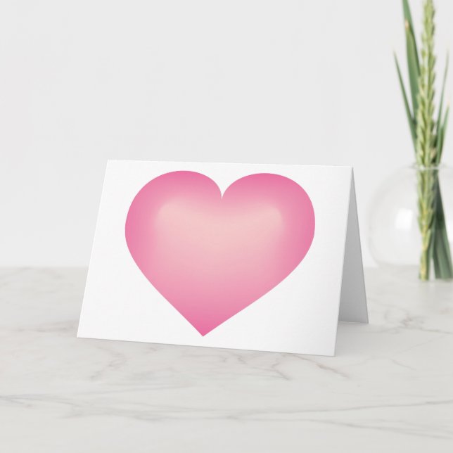 Cartes Pour Fêtes Annuelles Coeur rose (Devant)