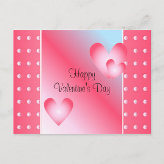 Cartes Pour Fêtes Annuelles Coeur rose et blanc