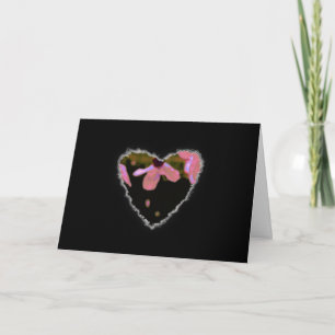 Cartes Pour Fêtes Annuelles Coeur rose Fleur de Cerisier Valentine Amour Roman