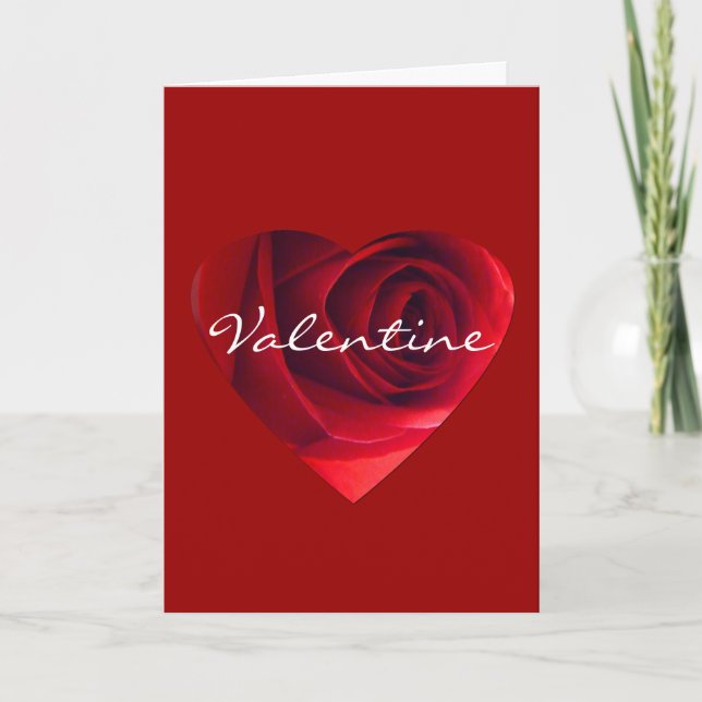 Cartes Pour Fêtes Annuelles Coeur rose Valentine (Devant)