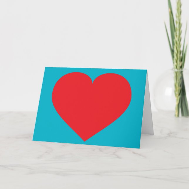 Cartes Pour Fêtes Annuelles Coeur rouge (Devant)