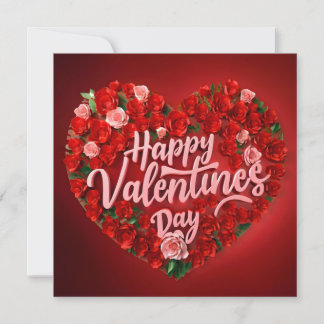 Cartes Pour Fêtes Annuelles Cœur rouge avec lumière Joyuse Saint-Valentin