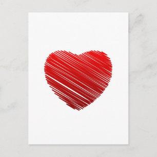 Cartes Pour Fêtes Annuelles Coeur rouge croisé