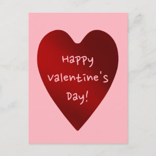 Cartes Pour Fêtes Annuelles Coeur rouge de jour de Valentines