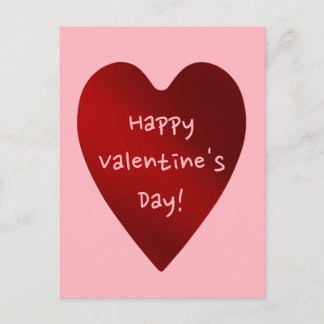 Cartes Pour Fêtes Annuelles Coeur rouge de jour de Valentines
