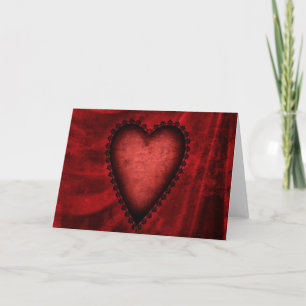 Cartes Pour Fêtes Annuelles Coeur rouge gothique