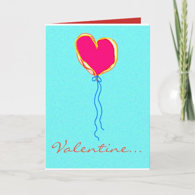 Cartes Pour Fêtes Annuelles Coeur sur une ficelle (Devant)